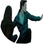 edward pushing van away