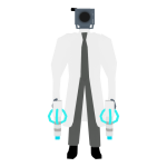 Heavy Cameraman Scientist