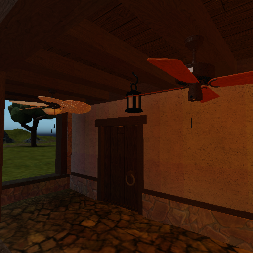 Ceiling fans in a village