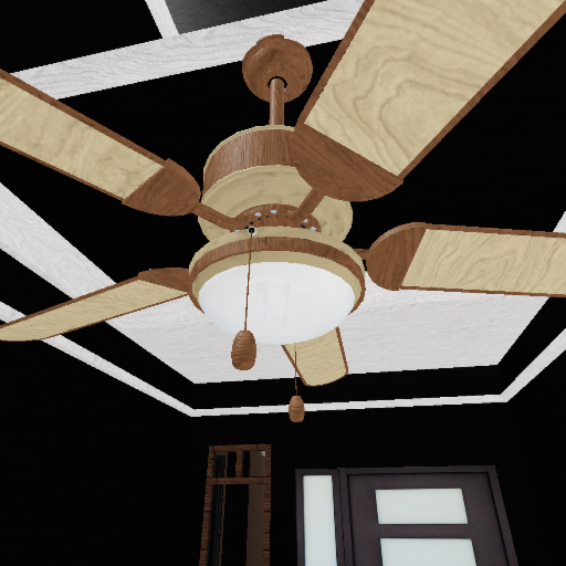 ceiling fan in modern suburban house