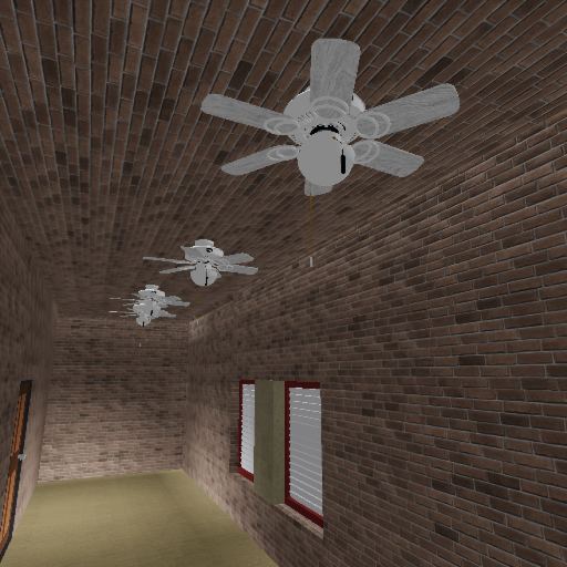 Ceiling fans in vintage school and sweet home