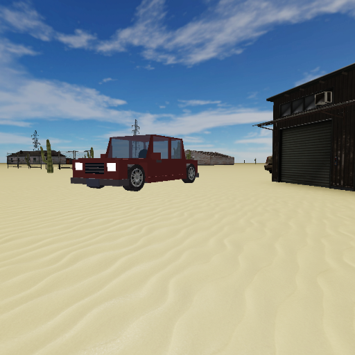 Train Vs Car In Desert