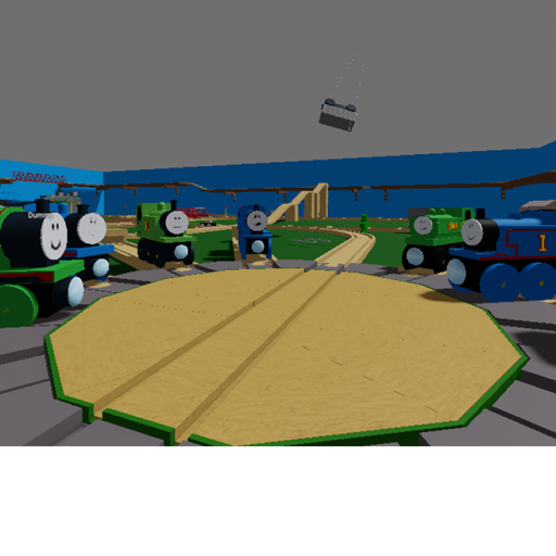 wooden railway layout