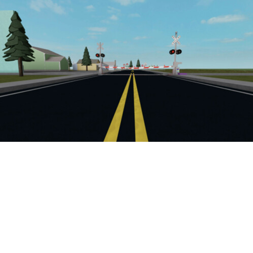 suburban railroad crossing