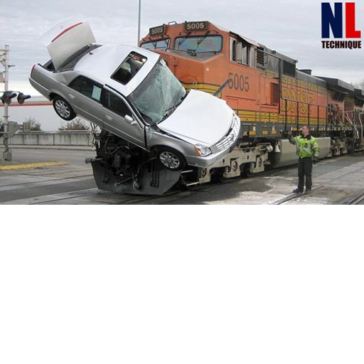 Train hits cars