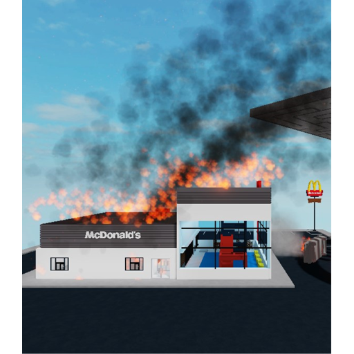 Escape Burning McDonald's Obby (Short)