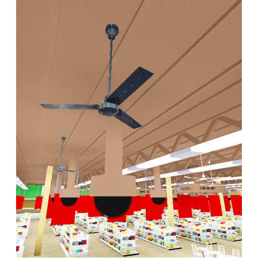 Big Grocery Store With Ceiling Fans 