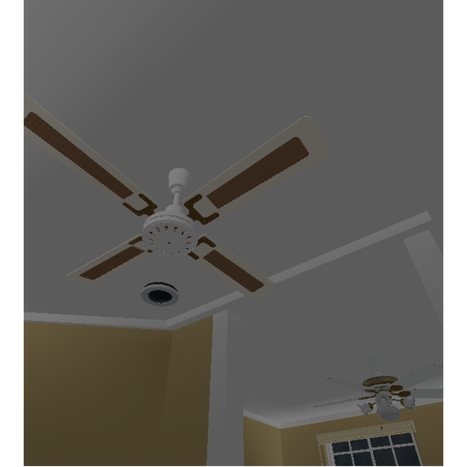 Small Suburban House With Ceiling Fans