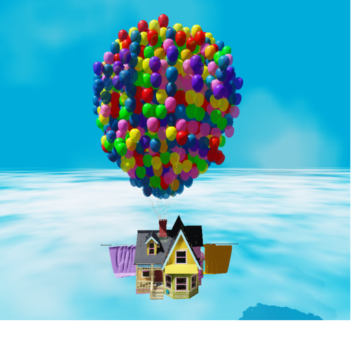 Up House with Balloons HD Clouds