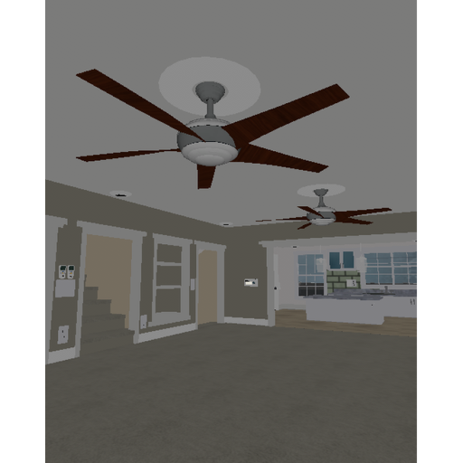 House With Basement With Ceiling Fans