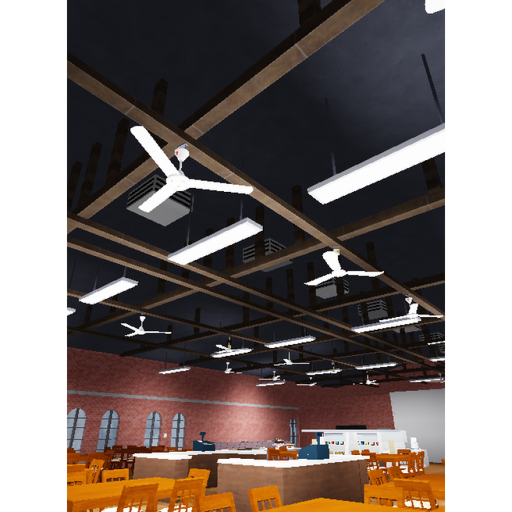 Buffet Restaurant with Indonesian Ceiling Fans