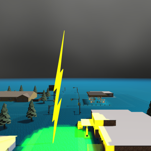 suburban school but its 10:00 and raining