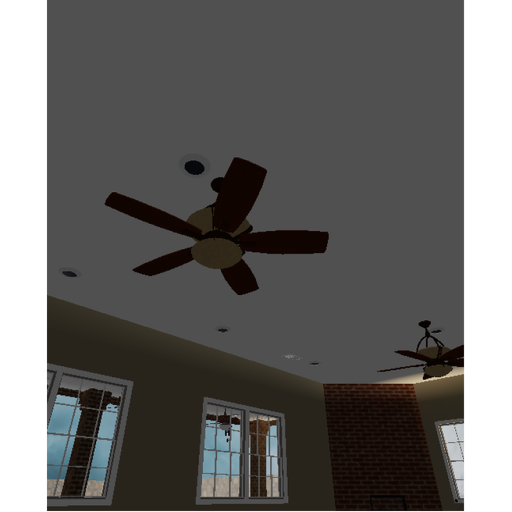 Big 1 story house with ceiling fans