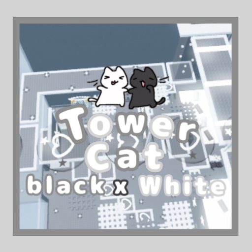 Tower Cat white black