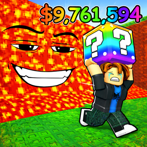 Escape Lava for Lucky Blocks!