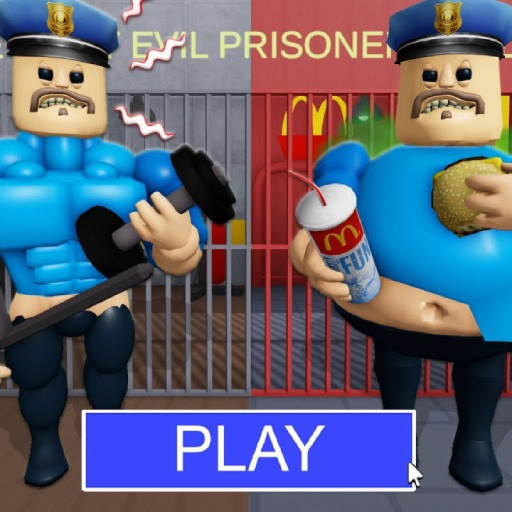 FAT VS STRONG PRISON RUN! (Obby)