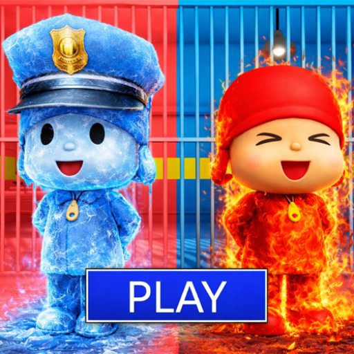 WATER VS FIRE POCOYO PRISON RUN! (Obby)