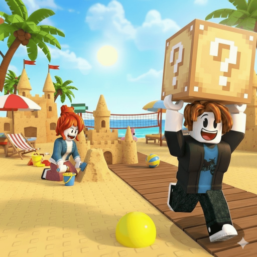 [BEACH⛱️]Steal & Break Lucky Blocks From Brainrots