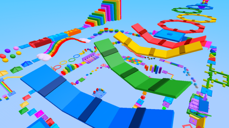 ✨350 Stages!✨ Easy Noob Colorful Rainbow Obby [NEW screenshot