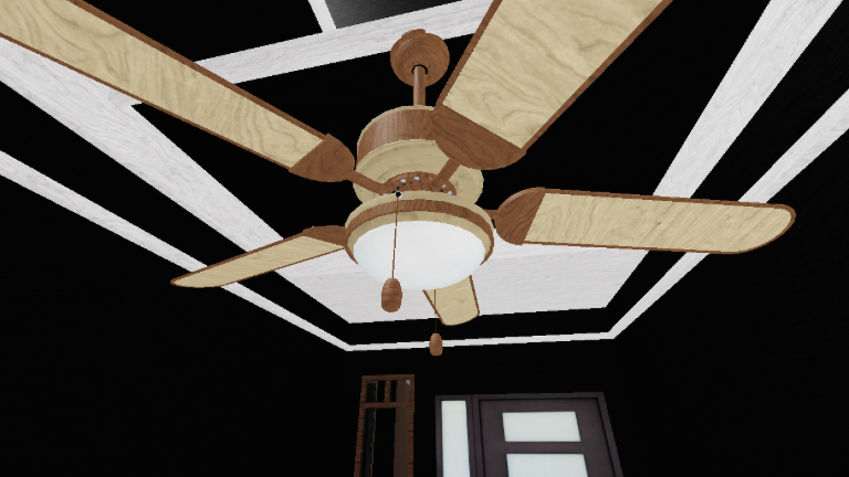 ceiling fan in modern suburban house screenshot