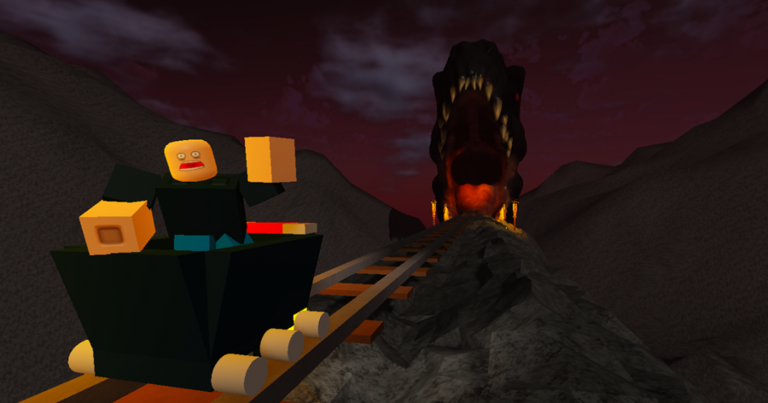 Cart Ride Into A Dinosaur! 🦖  screenshot