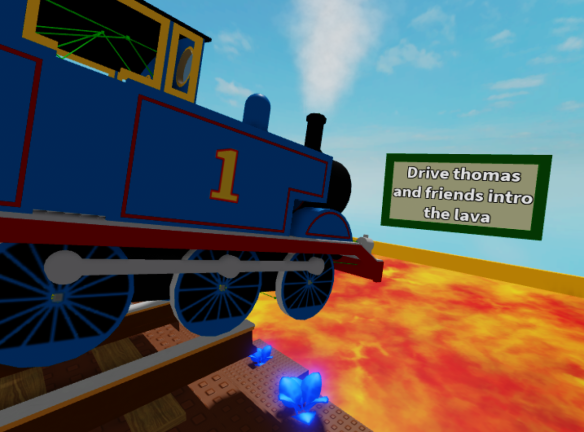 Drive thomas and friends into the lava screenshot
