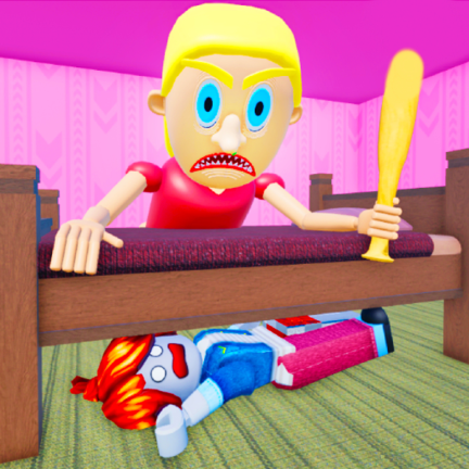 TEAM EVIL MOM ESCAPE!👱🏻‍♀️ (TEAMWORK OBBY) screenshot