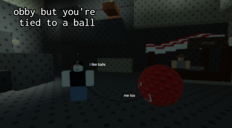 obby but you're tied to a ball screenshot
