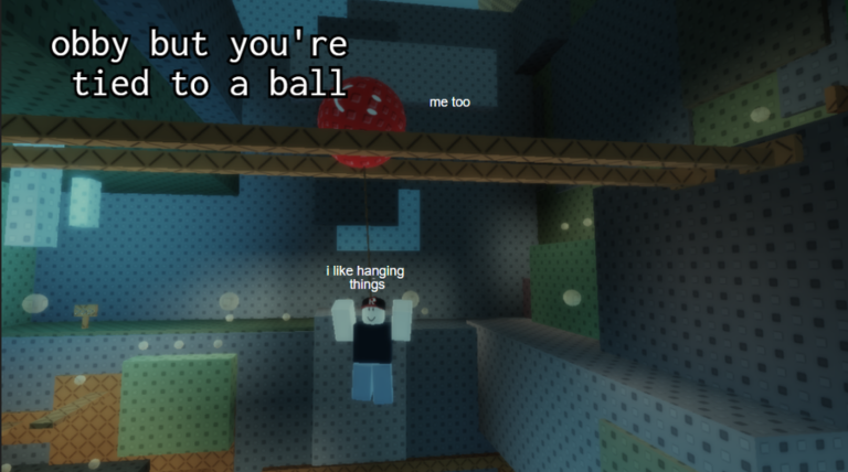 obby but you're tied to a ball screenshot