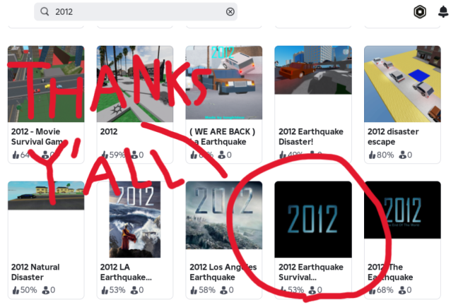 2012 Movie Survival Game (Original) screenshot