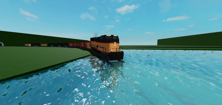 the train entering the water and in the end it lea screenshot
