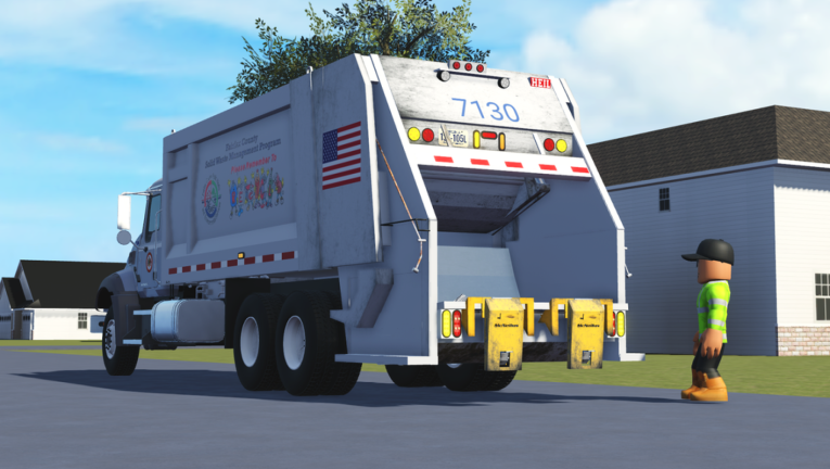 [FREE! + NEW ASL] Fairfax County Garbage Truck Sim screenshot