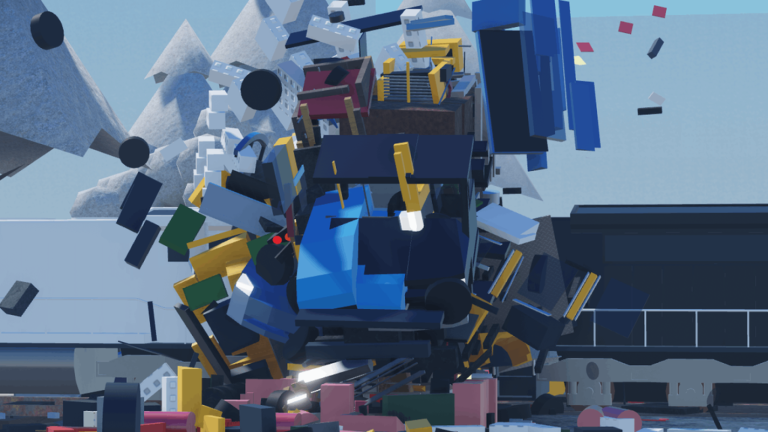 Trains vs cars epic winter screenshot