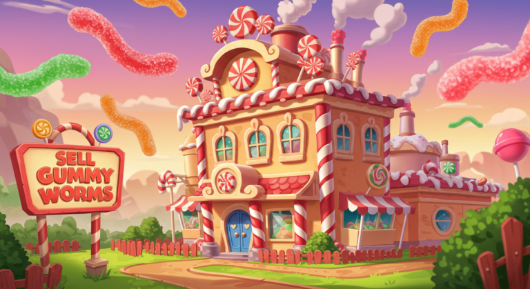 Sell Gummy Worms and RULE THE PLANET🐍🍬 screenshot