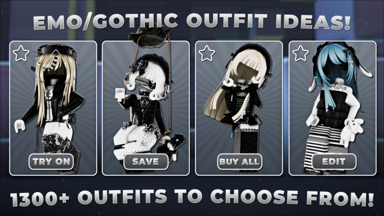 [🖤GIRL] 1300+ Gothic/Emo Avatar Outfits Ideas💡 screenshot