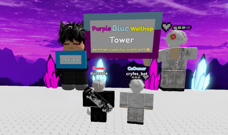 Purple Blue Wallhop Tower screenshot