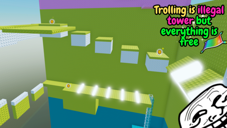 Trolling is illegal tower but everything is free screenshot