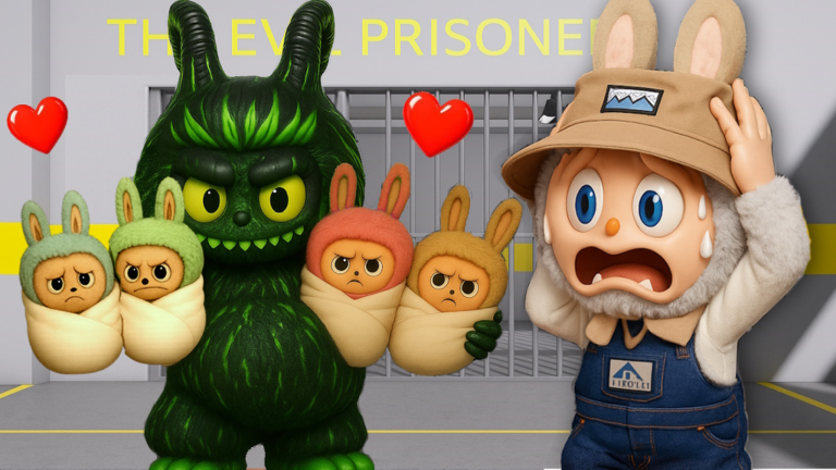 🧸 LABUBU'S FAMILY PRISON RUN ESCAPE! Obby screenshot
