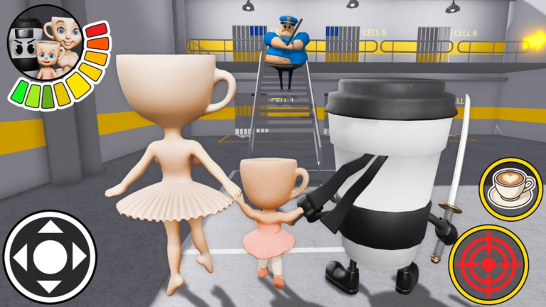 ☕️BABY CAPPUCCINO'S FAMILY PRISON RUN ESCAPE! (Obb screenshot
