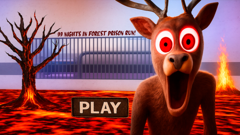 🦌🦉99 NIGHTS IN FOREST PRISON RUN! (OBBY) screenshot