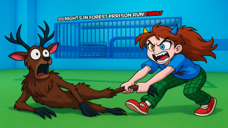 🦌🦉99 NIGHTS IN FOREST PRISON RUN! (OBBY) screenshot