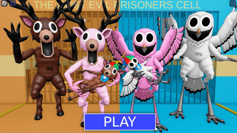 🦌🦉99 NIGHTS IN FOREST PRISON RUN! (OBBY) screenshot