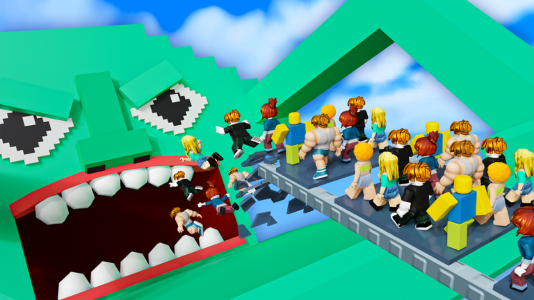 100 Players Glass Bridge To Be Eaten Brainrot screenshot