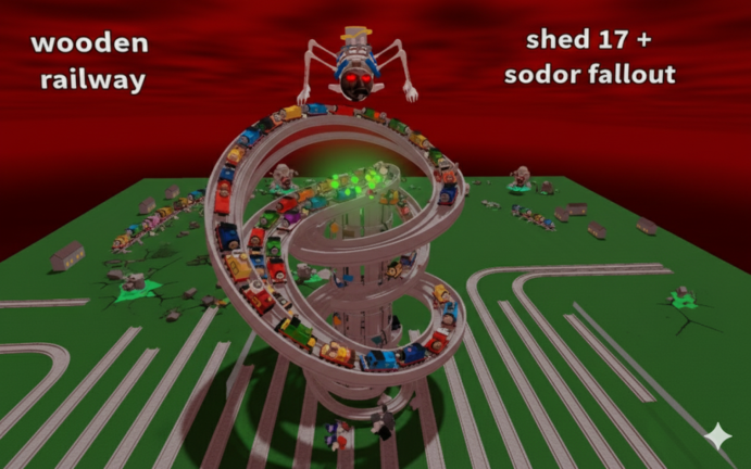TWR vs sodor fallout, shed 17 cart ride screenshot
