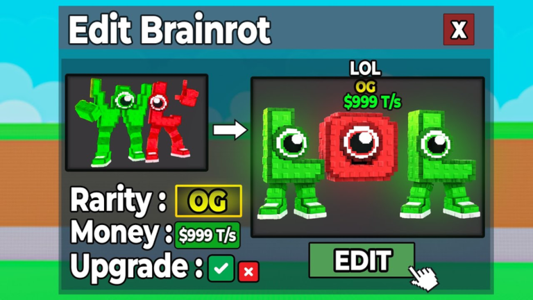 🔥OP FREE PANEL🌈 Steal A Brainrot: EDIT BRAINROTS screenshot