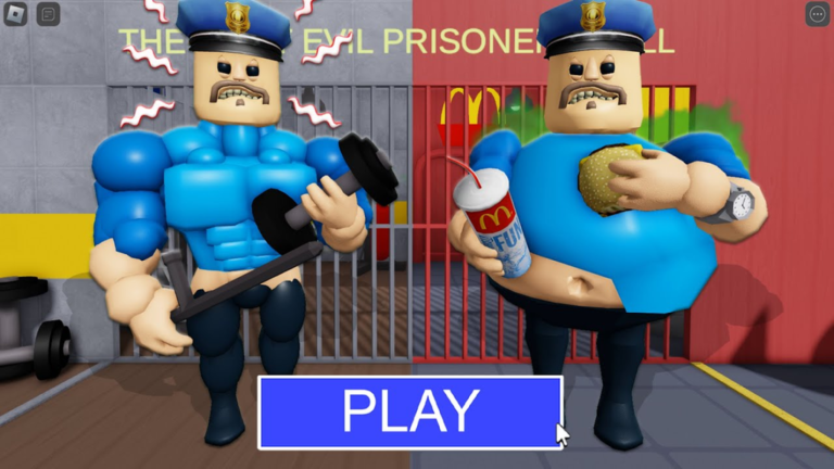 FAT VS STRONG PRISON RUN! (Obby) screenshot